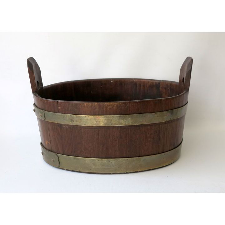 BRASS BOUND TEAK BALIE