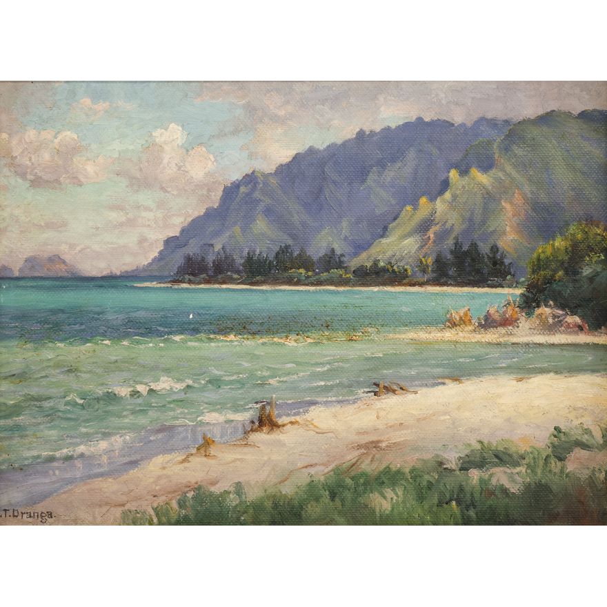 Helen Thomas Dranga ''Punalu'u Beach'' Oil