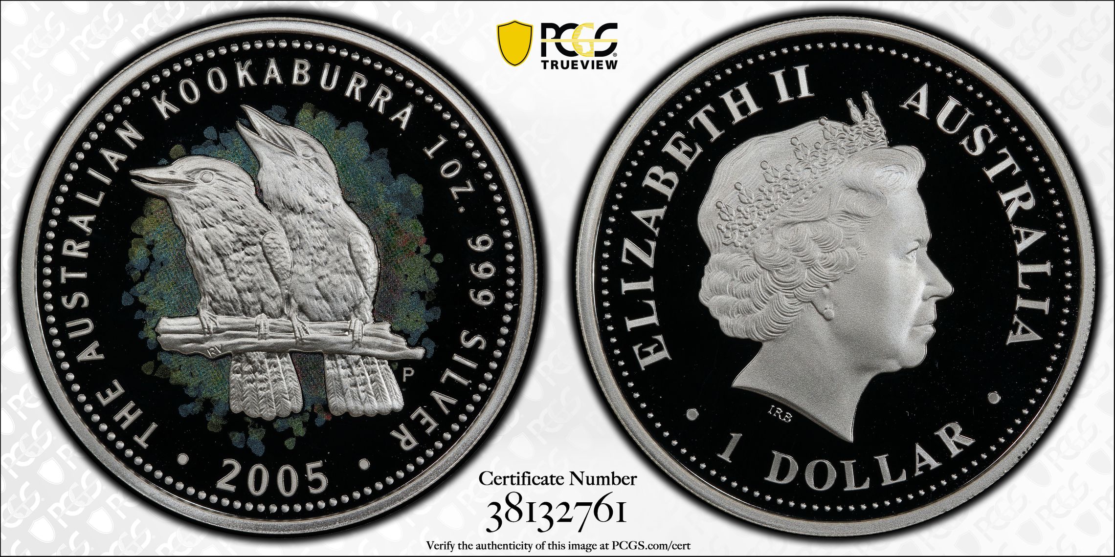 2005-P Australia One Dollar, $1 Proof Kookaburra PCGS - PR69DCAM -761