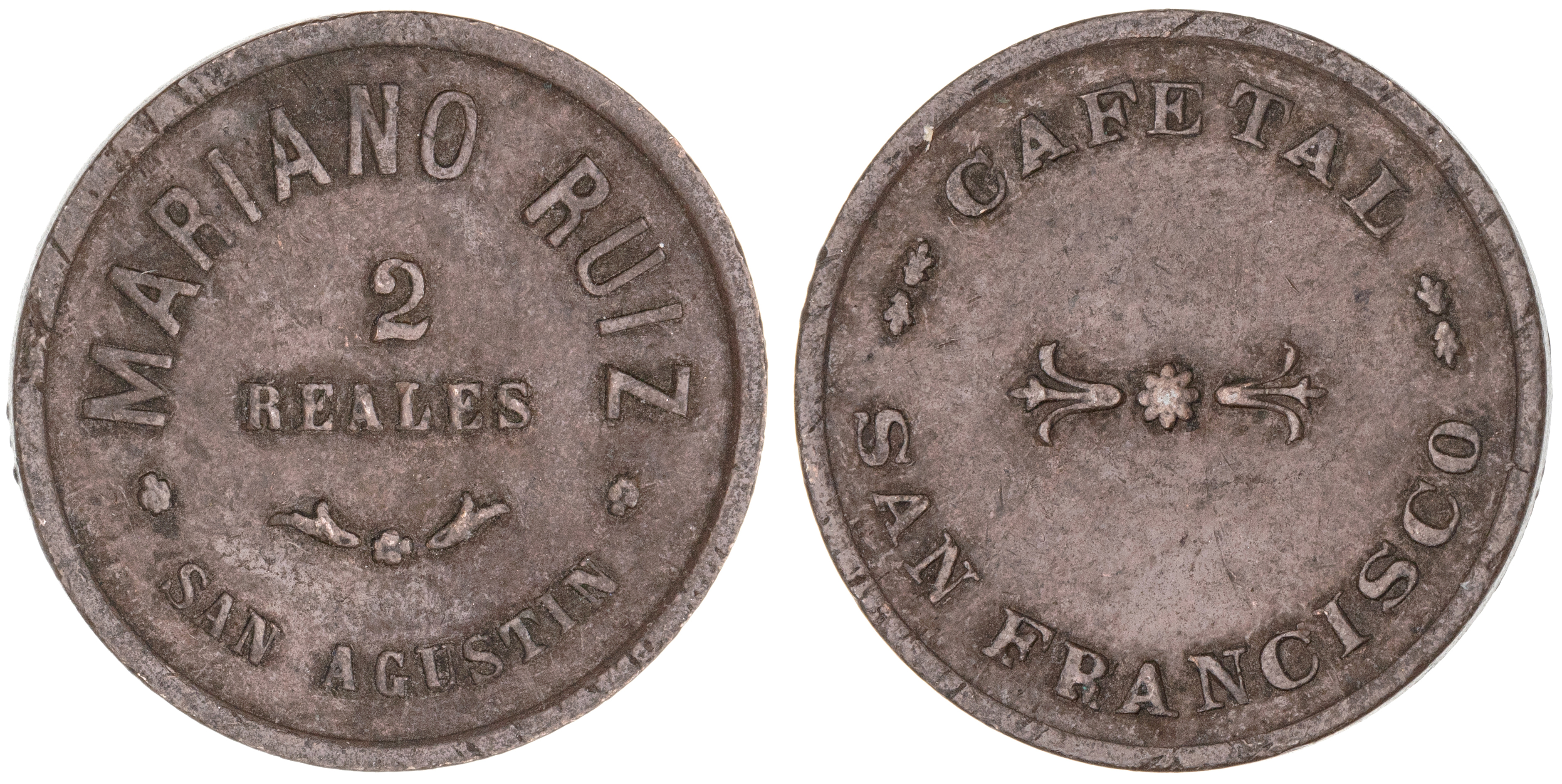 El Salvador, Two Reales, c.1900, gVF