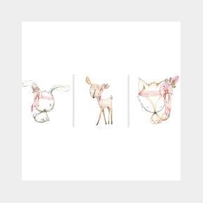 Woodland Boho Animals - Set of 3 Wall Decal Stickers-50588/1362 B1(S2)