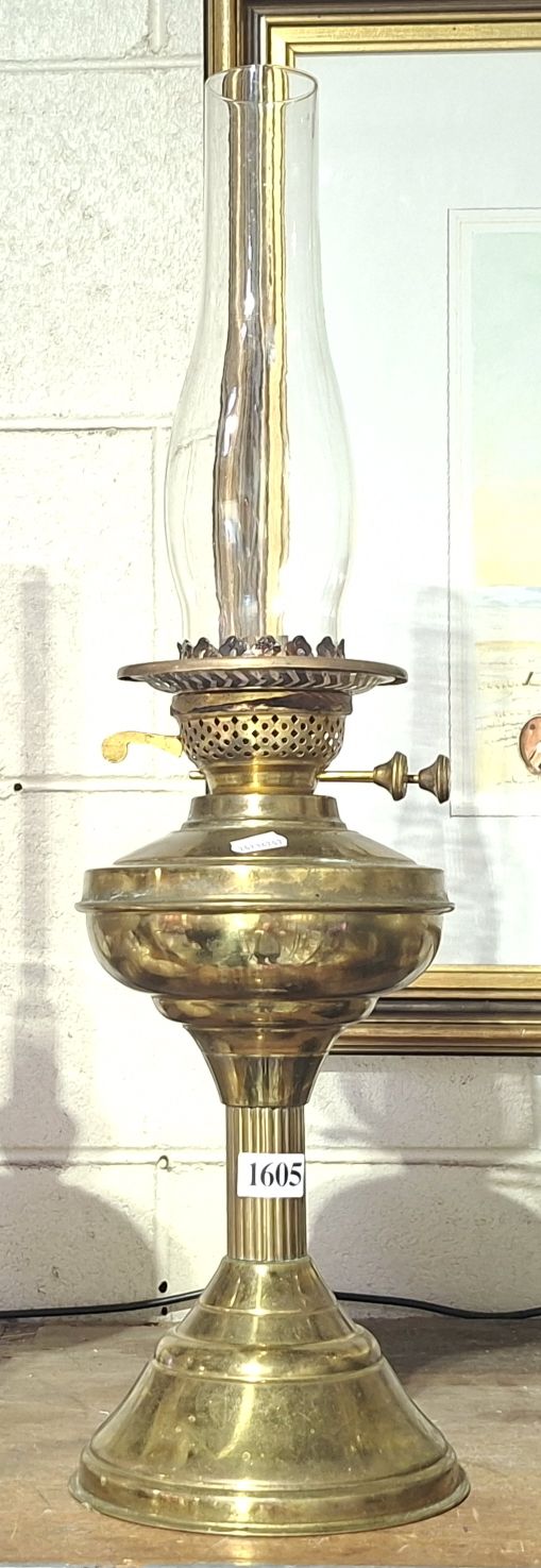 Antique Brass Oil Lamp
