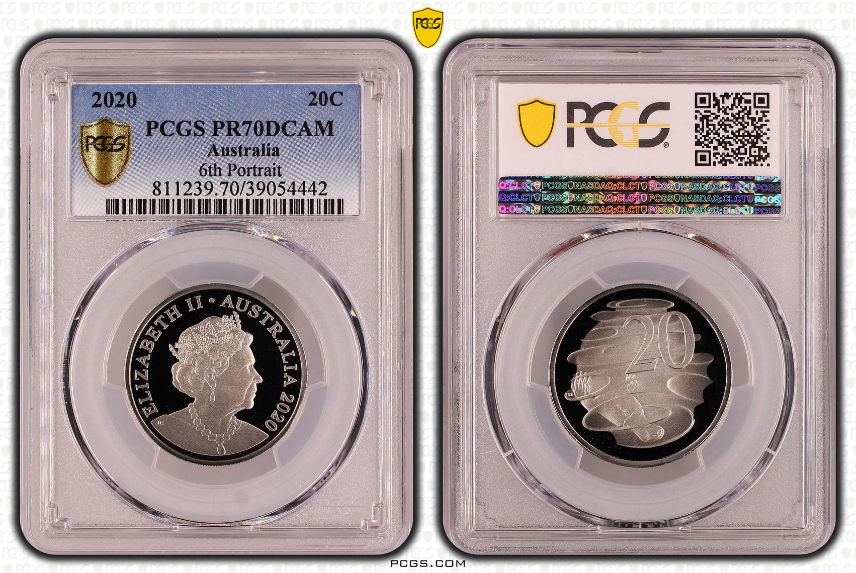 248 · 2020 Australia Twenty Cent, 20c 6th Portrait PCGS - PR70DCAM POP 50/0 -442