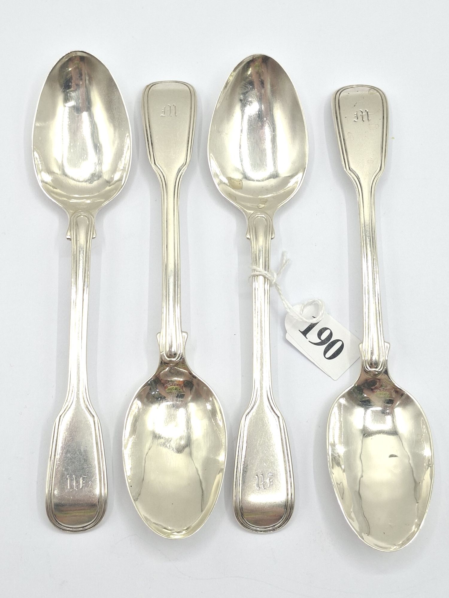 190 · STERLING SILVER DESSERT SPOONS