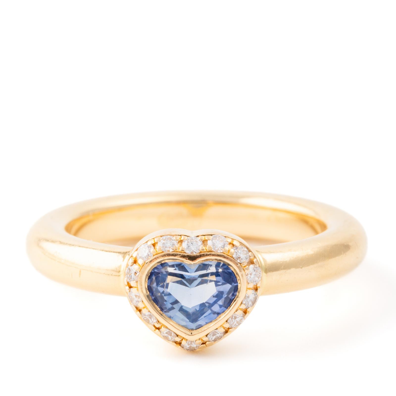 Chopard Sapphire & Diamond Ring 18ct Gold
