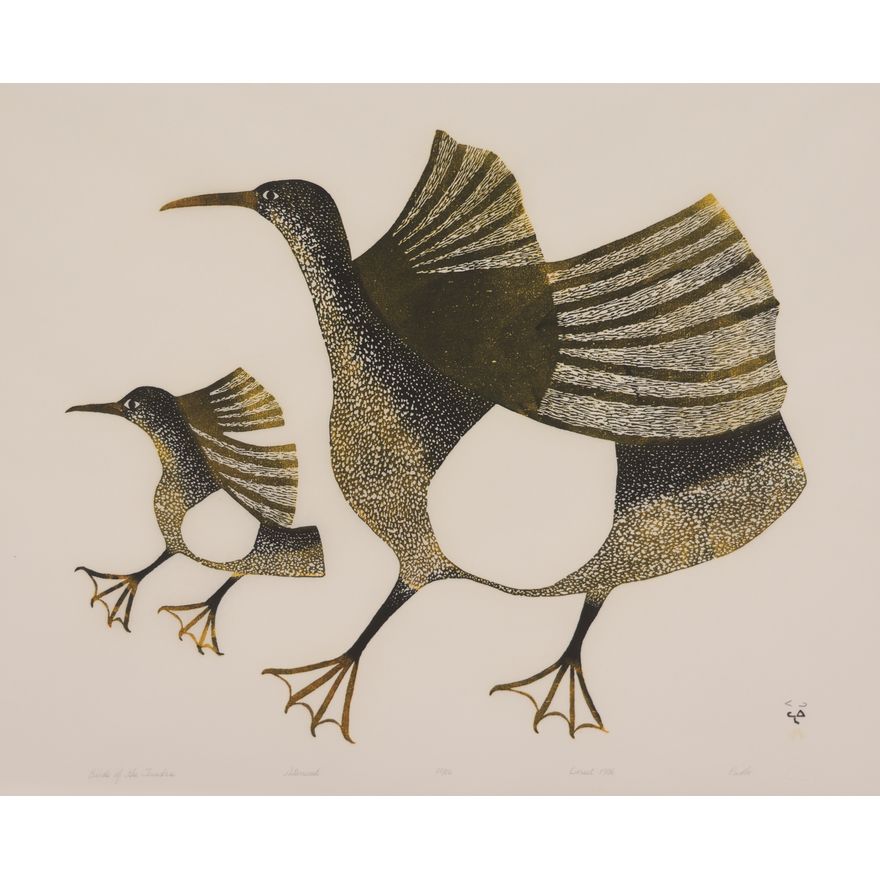Pudlo Pudlat ''Birds of the Tundra'' 1986 Stonecut