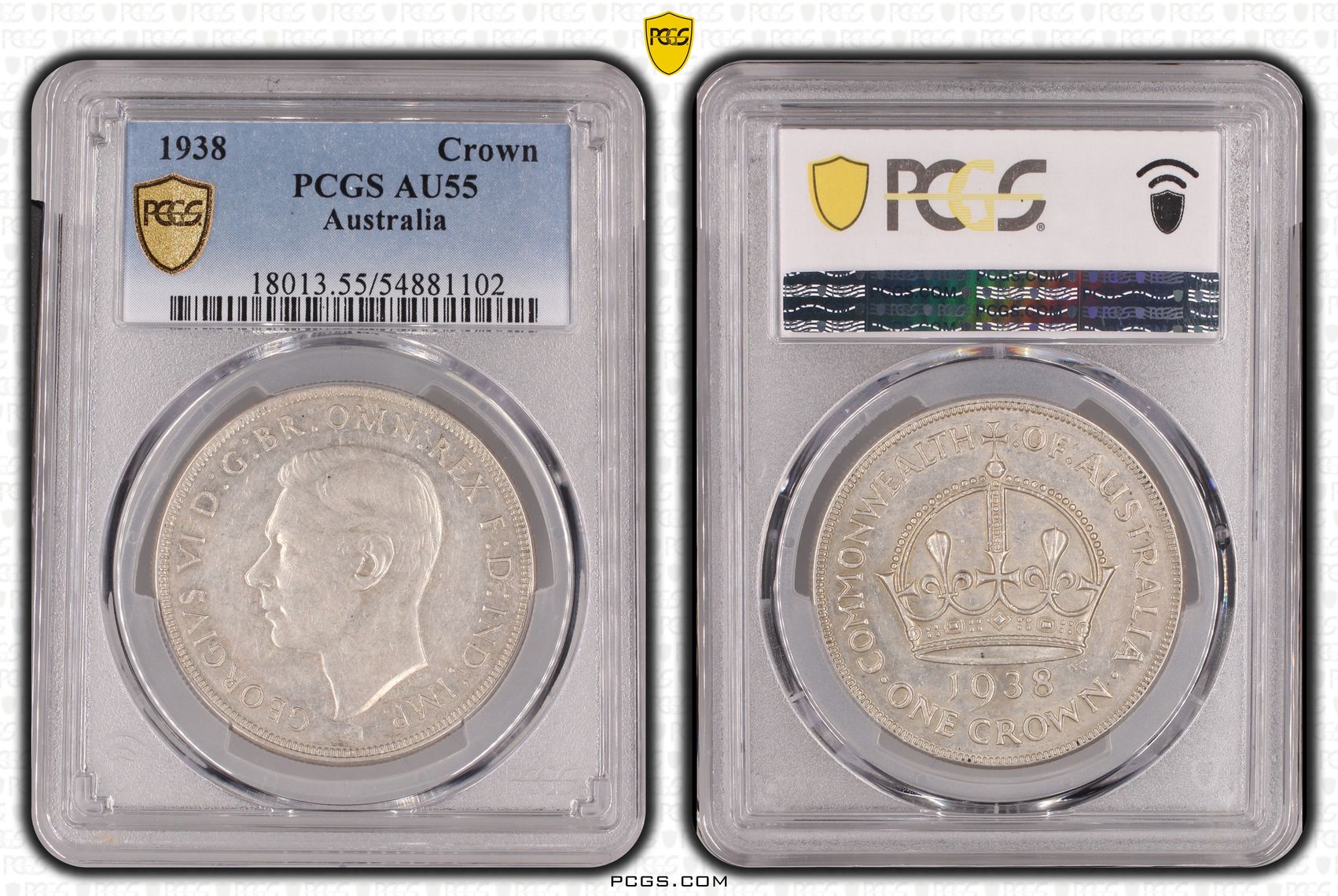 Crown, 1938, PCGS AU55