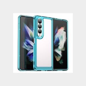 CellTime Shockproof Candy Clear Cover for Galaxy Z Fold 4 Sky Blue |