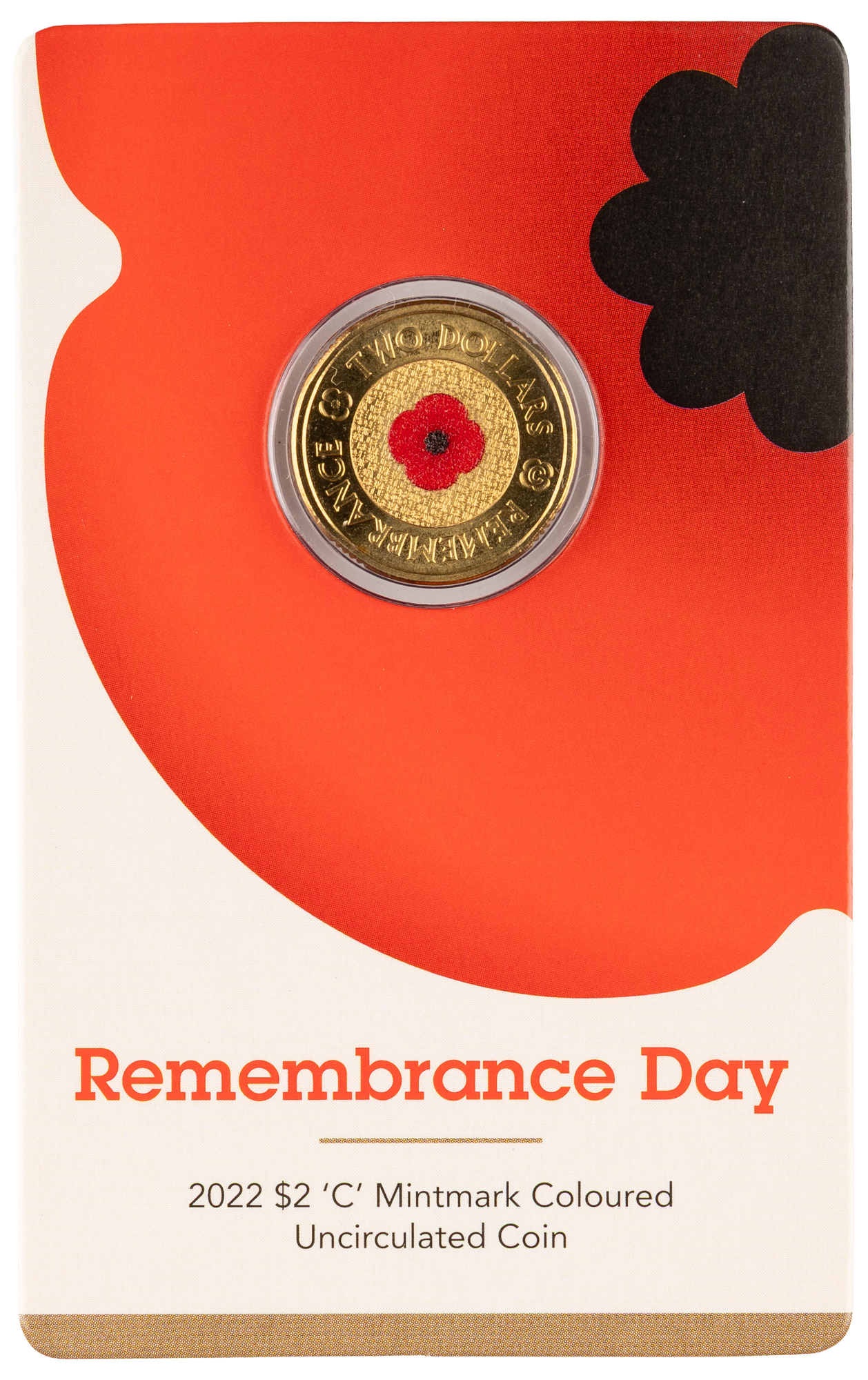 Elizabeth II, Remembrance Day Red Poppy 10TH Anniversary, Two Dollars, 2022-C, UNC
