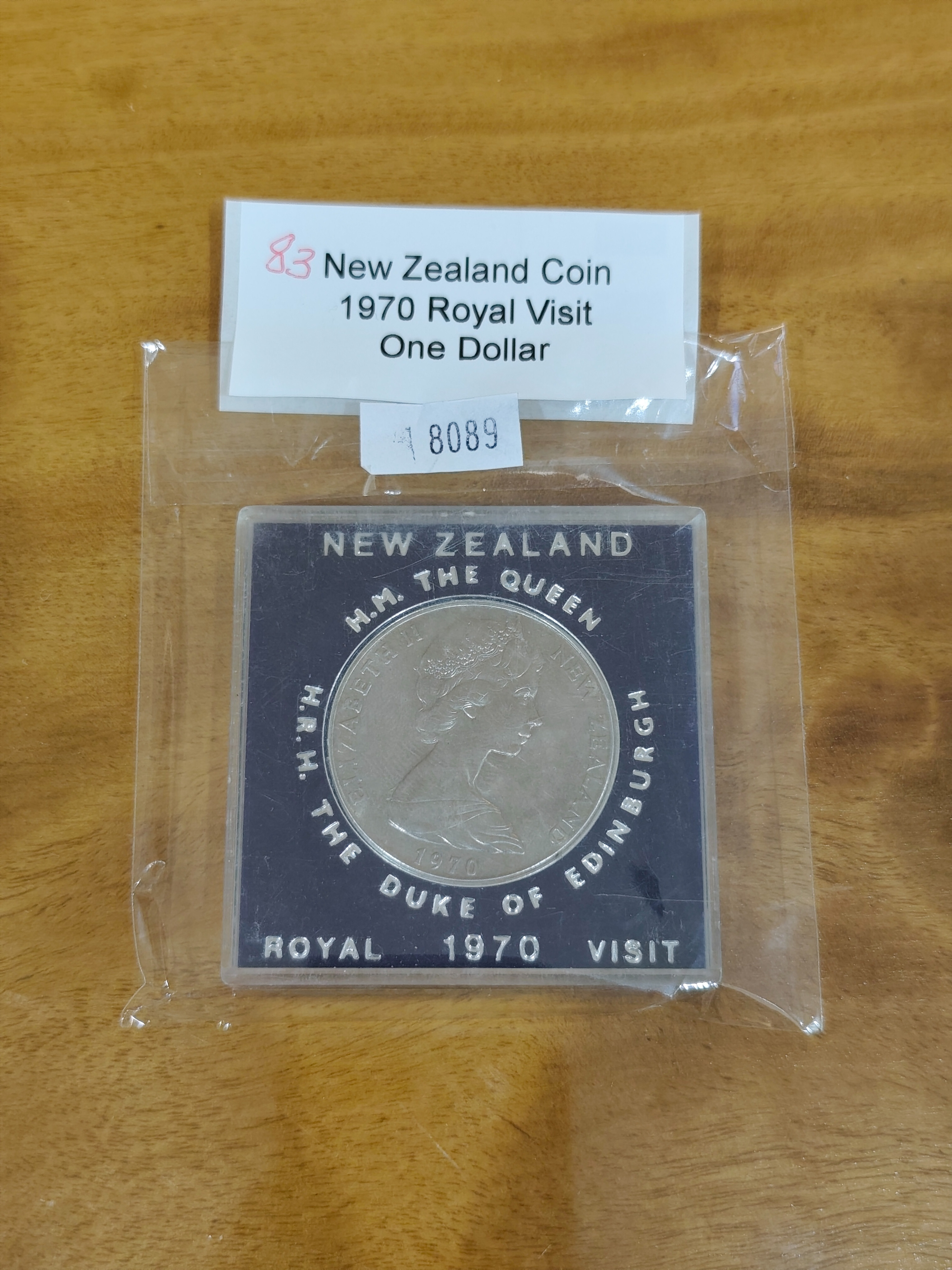 NZ Coin 1970 Royal Visit One Dollar — NZ auction result