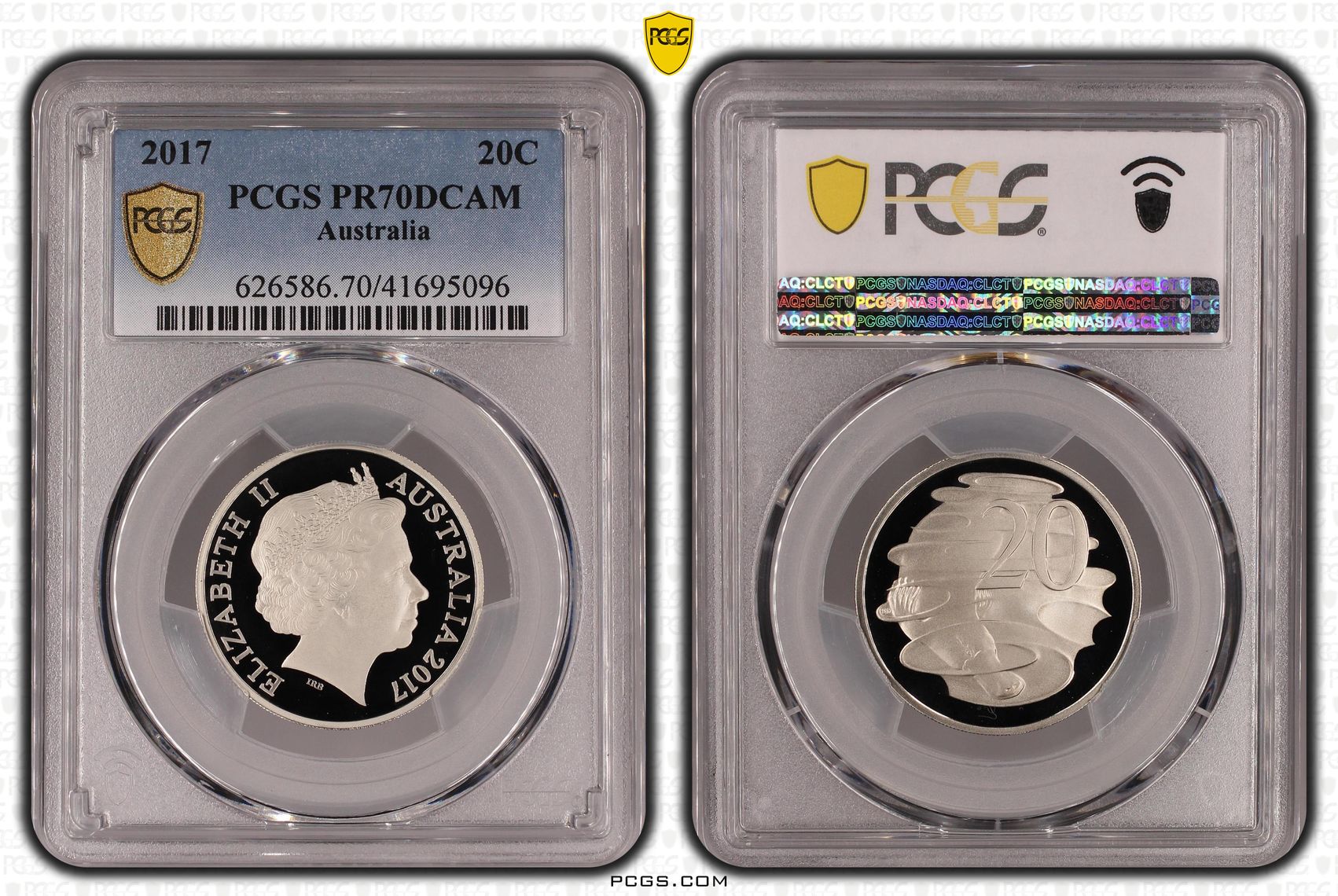 Elizabeth II, Twenty Cent, 2017, PR70DCAM