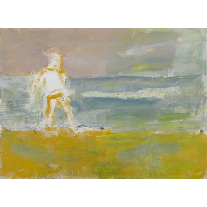 Arthur or Albert Runquist ''Figure on the Beach'' Oil on Canvas
