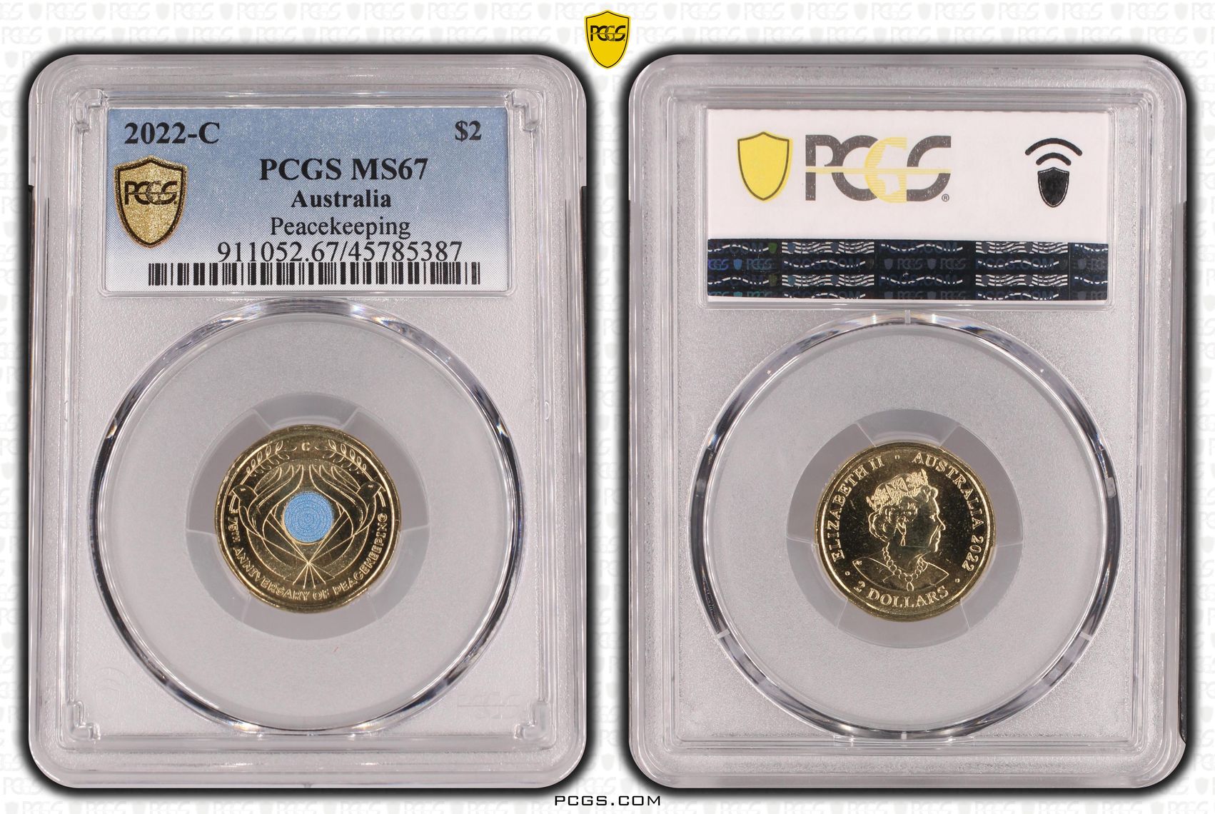 Elizabeth II, Peacekeeping, Two Dollar, 2022-C, PCGS MS67