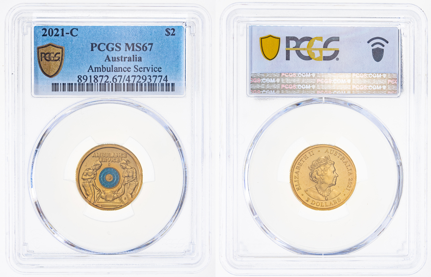 Ambulance Service, Two Dollar, 2021-C, PCGS MS 67