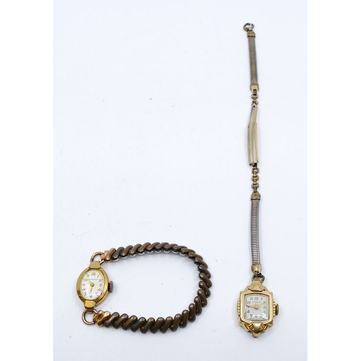 Box 2pc Vintage 10k Women's Wristwatches