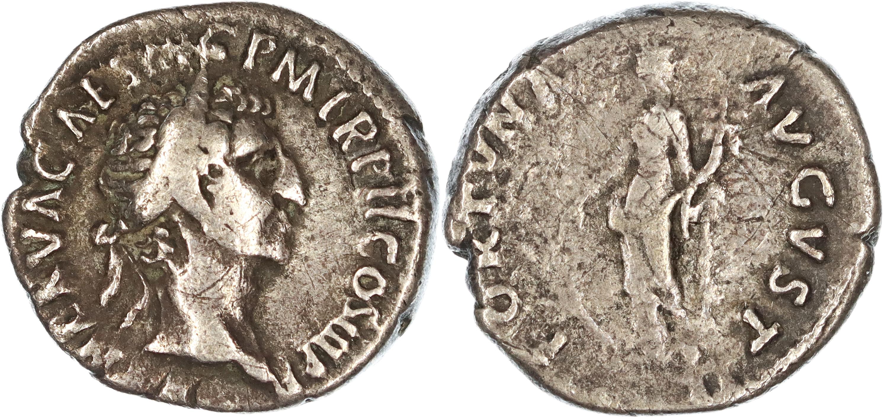 Roman Empire, Domitia, Æ Unit, 81-96 AD, gF