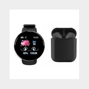 i12 TWS Wireless Bluetooth Ear Pods with Charging Box - Black -Bar 9902176749268- 51745/18636