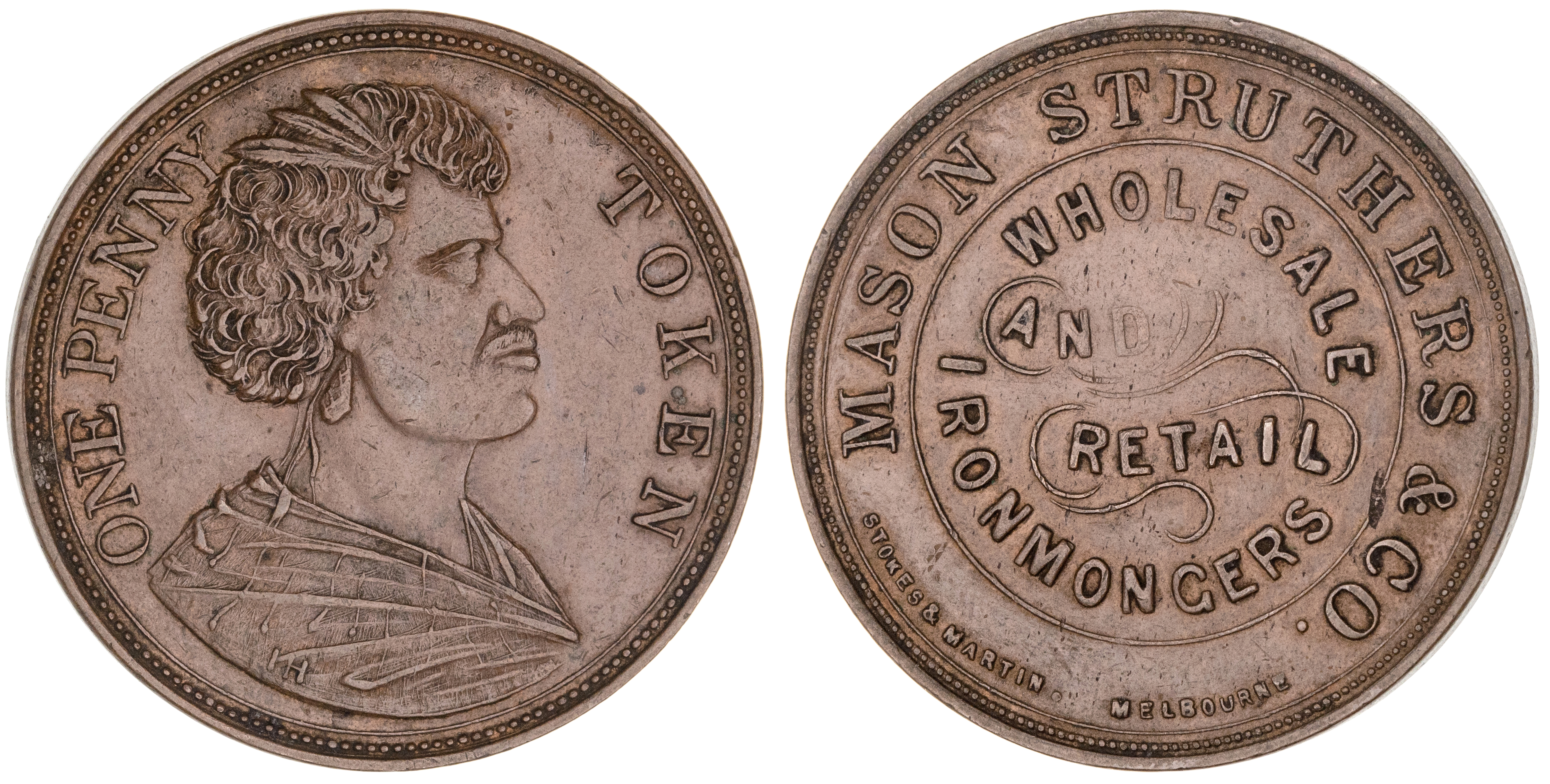 Christchurch, New Zealand, Mason, Struthers & Co., Penny, VF