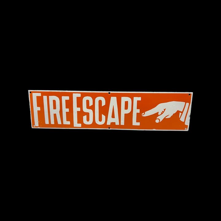 Fire Escape Porcelain Sign