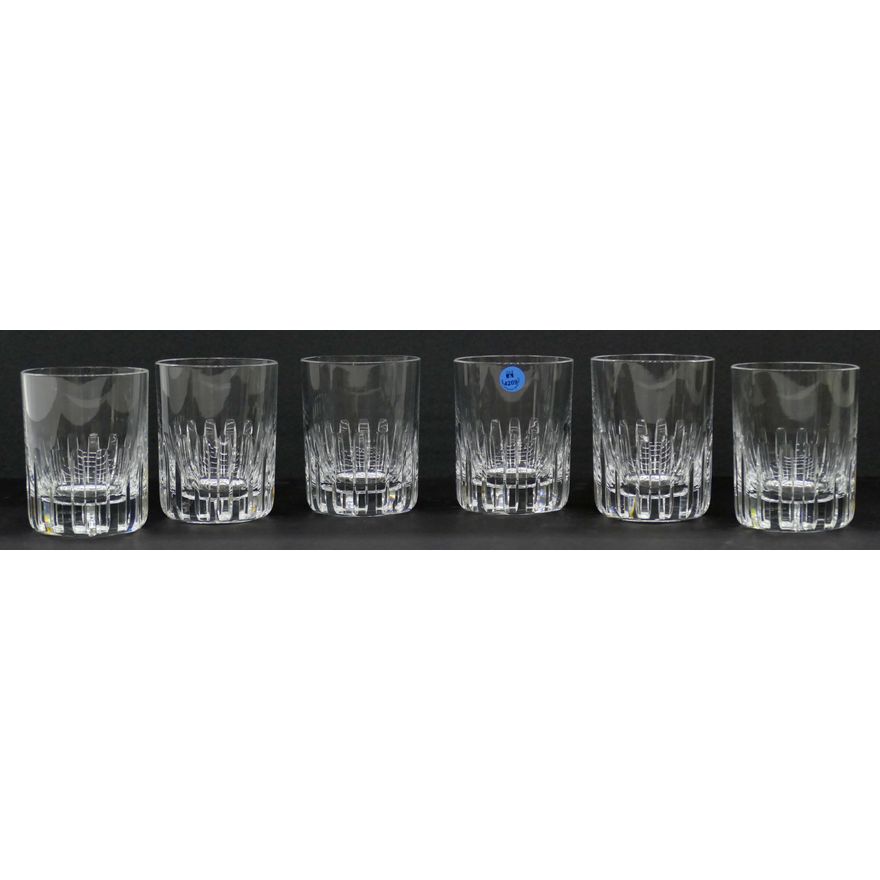 6pc Baccarat Crystal King Old Fashioned Glasses 4.75''