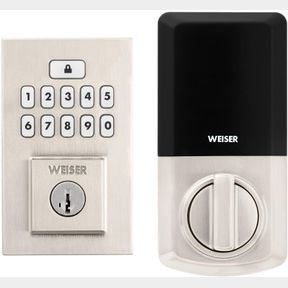 CONTEMPORARY SMARTCODE ELECTRONIC KEYPAD DEADBOLT - SATIN NICKEL