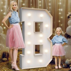 4FT MARQUEE LIGHT UP LETTERS B,PARTY DECORATION LARGE MARQUEE LIGHT UP LETTERS WITH WEIGHTED WATER BAG,PRE-CUT FOAM BOARD SET CAN