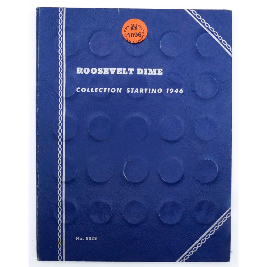 Blue Roosevelt Silver Dime Whitman Book 49pc + 8 Non Silver