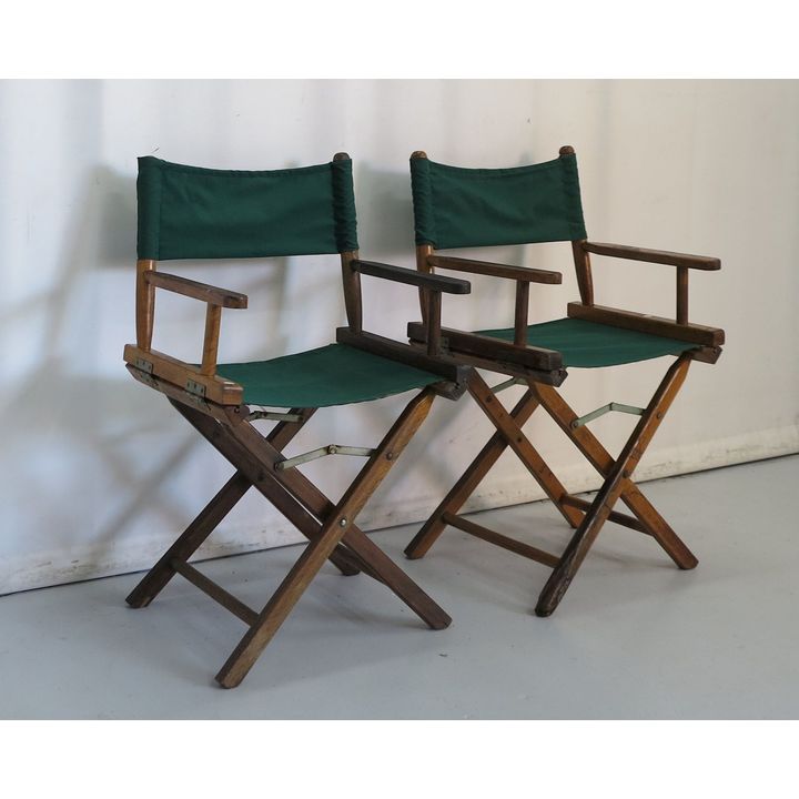 PAIR OF FOLDING DIRECTORS CHAIRS