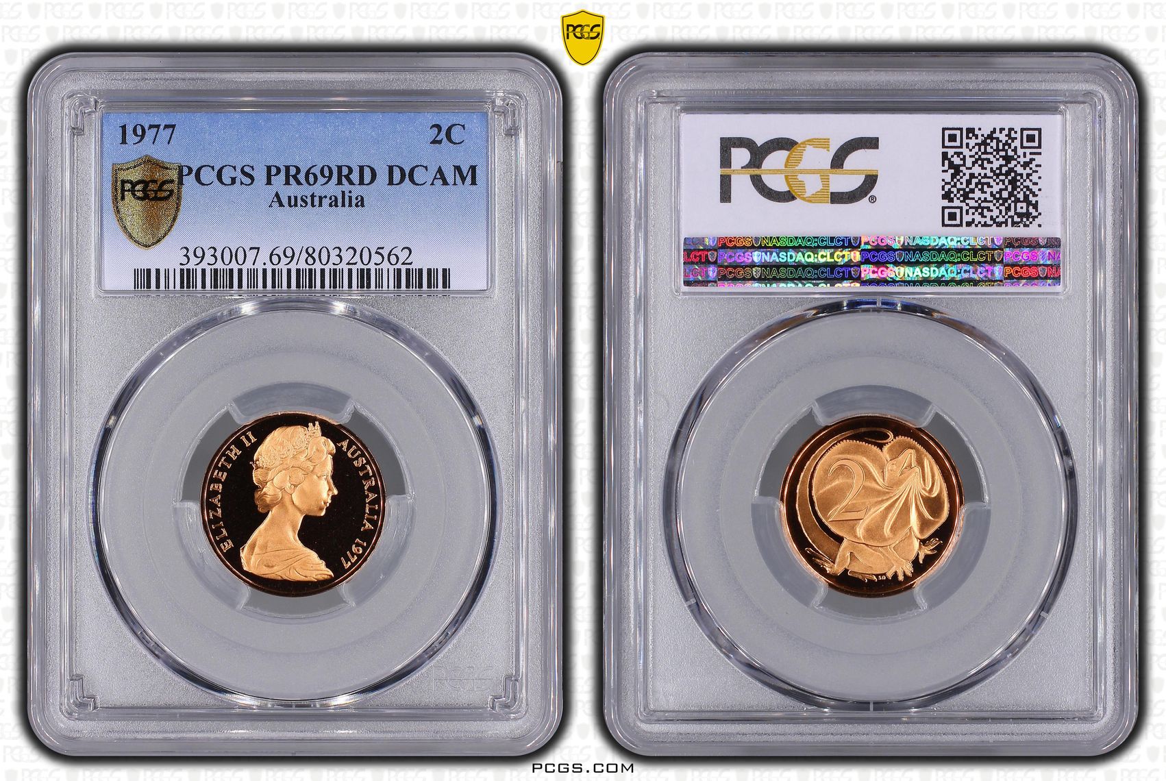 Two Cent, 1977, Pcgs Pr69dcam