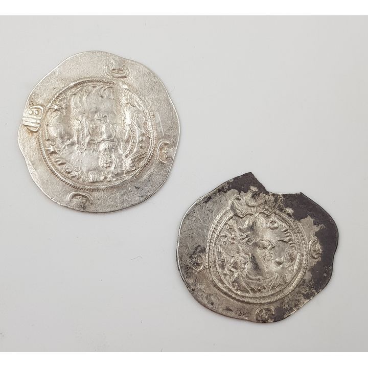Sasanian Kingdom Silver Coins (x2)