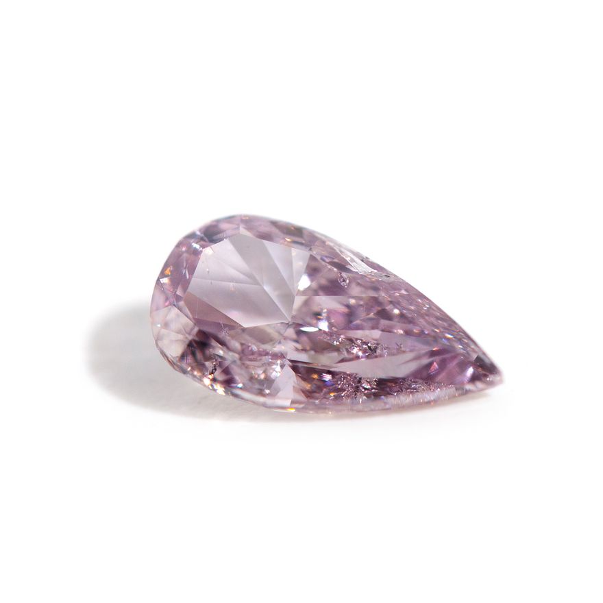 GIA Certified 0.53 Carat Purple-Pink Diamond,