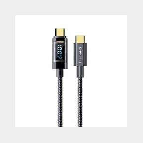 100W Type-C to Type-C Super fast fabric Woven and Media integrated cable - 1 Meter- 51745/18444 AS B1 (S2)