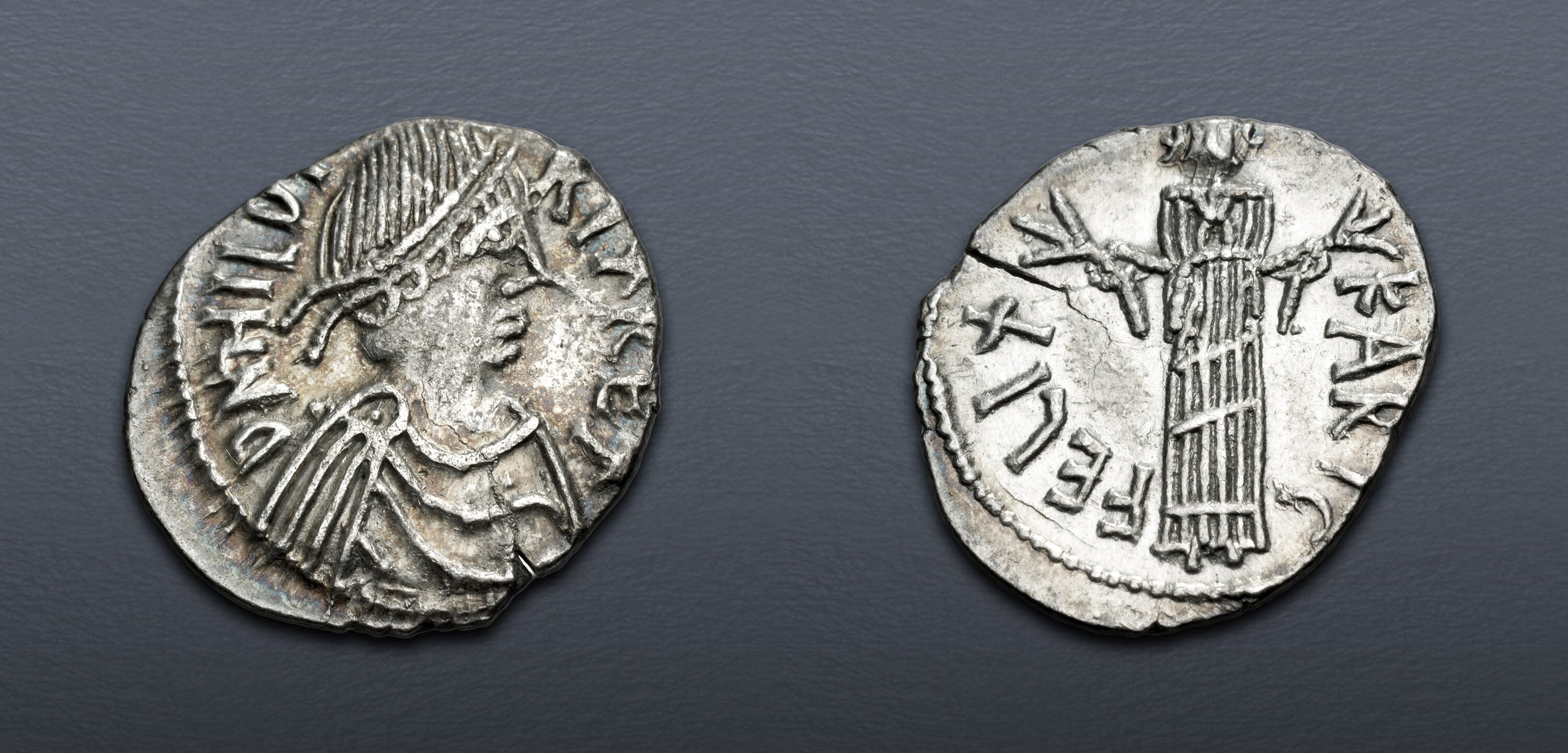 VANDALS. Hilderic. 523-530. AR 500 Nummi – 50 Denarii (15mm, 1.20 g, 9h ...