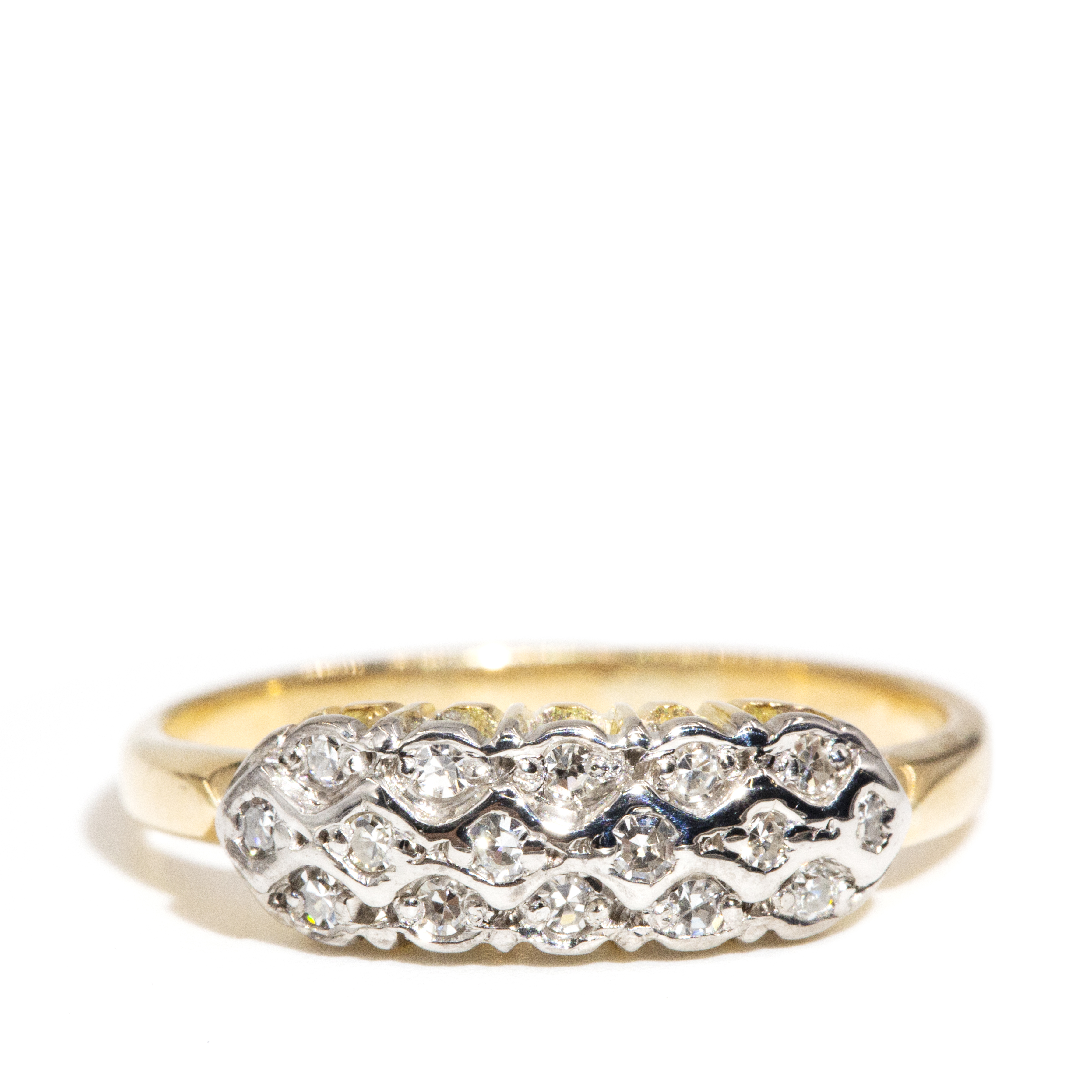 455 · Vintage Diamond Ring 0.16 Carat 18ct Gold ,