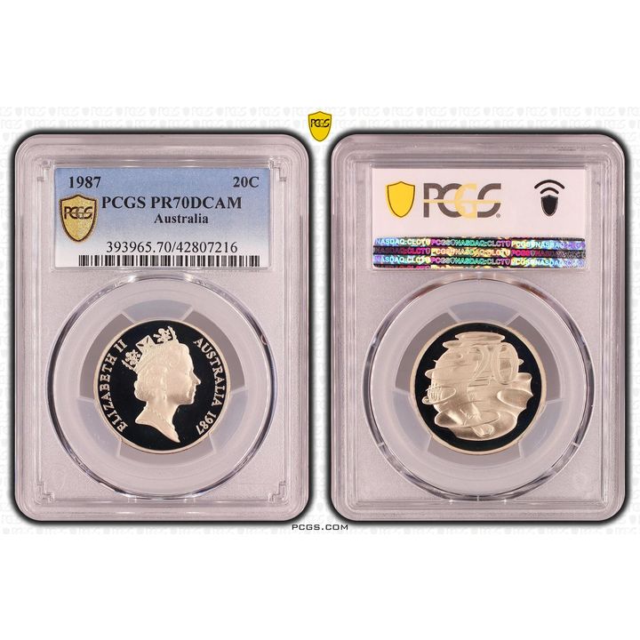 Elizabeth II, Twenty Cent, PR70DCAM , 1987 PCGS POP - 12/0