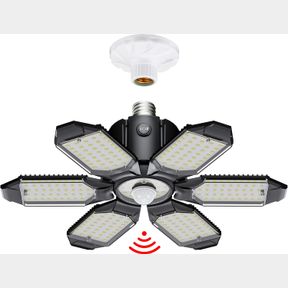 CRAFTERSMARK MOTION SENSOR GARAGE LIGHT, 20000LM 200W GARAGE LIGHTS CEILING LED MOTION ACTIVATED,MOTION LIGHT INDOOR WITH DUSK TO