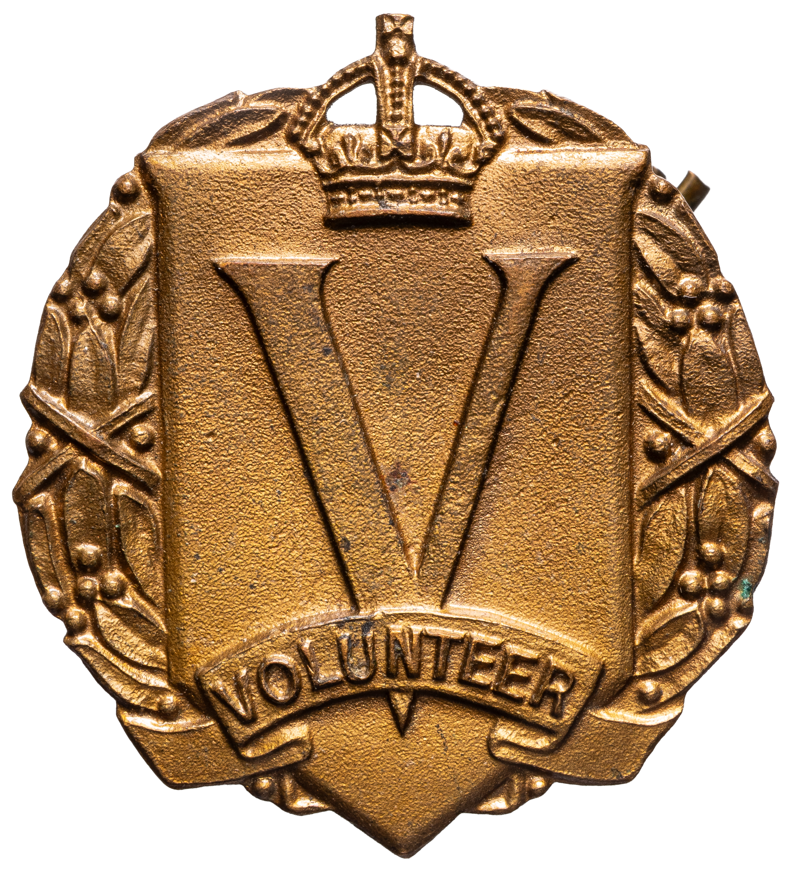 Volunteer Service Uniform Badge, 1940, gVF