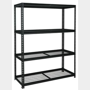 Wildberry Black Heavy Duty Shelving 4 Steel Shelves ADIY3905 |
