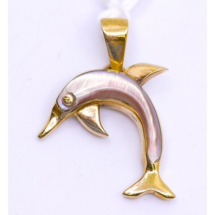 Petrus 14k Dolphin Pendant 1'' - 3.9 Grams TW