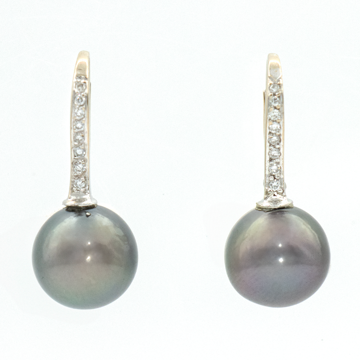 Aretes con perla de Tahití