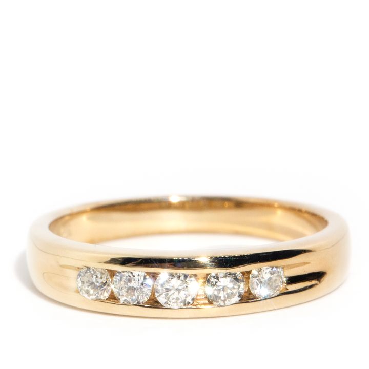 9 Carat Channel Set Diamond RIng,