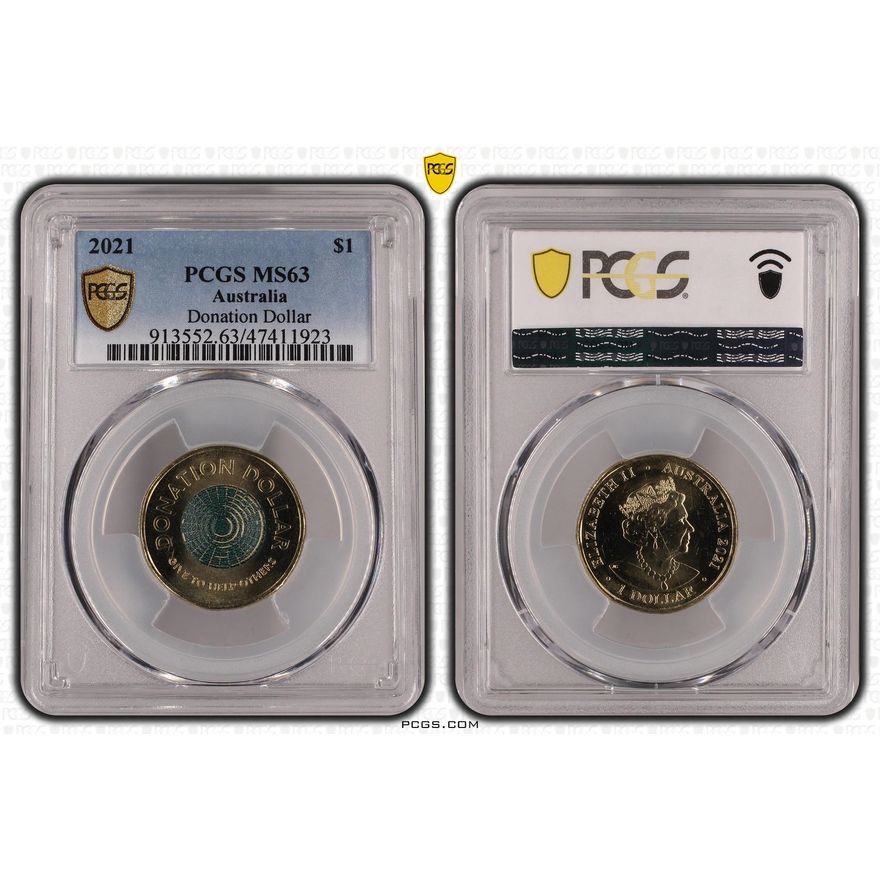 Donation Dollar Colorized, One Dollar, 2021, PCGS MS63