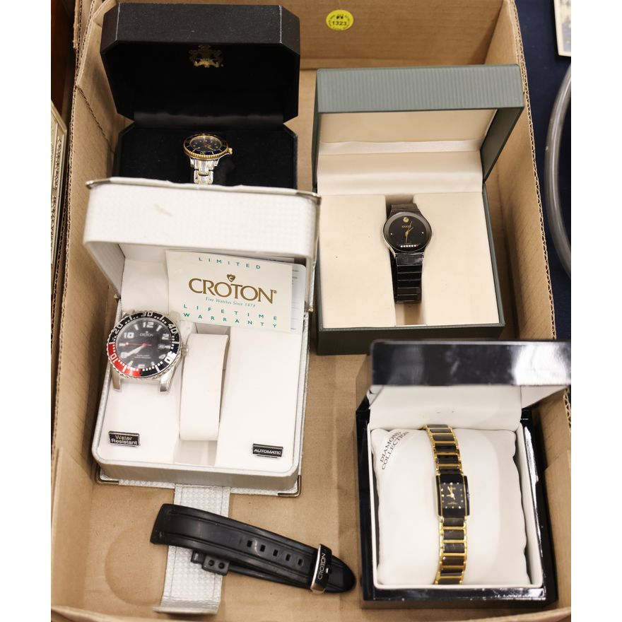 Box 4pc Modern Wrist Watches in Boxes