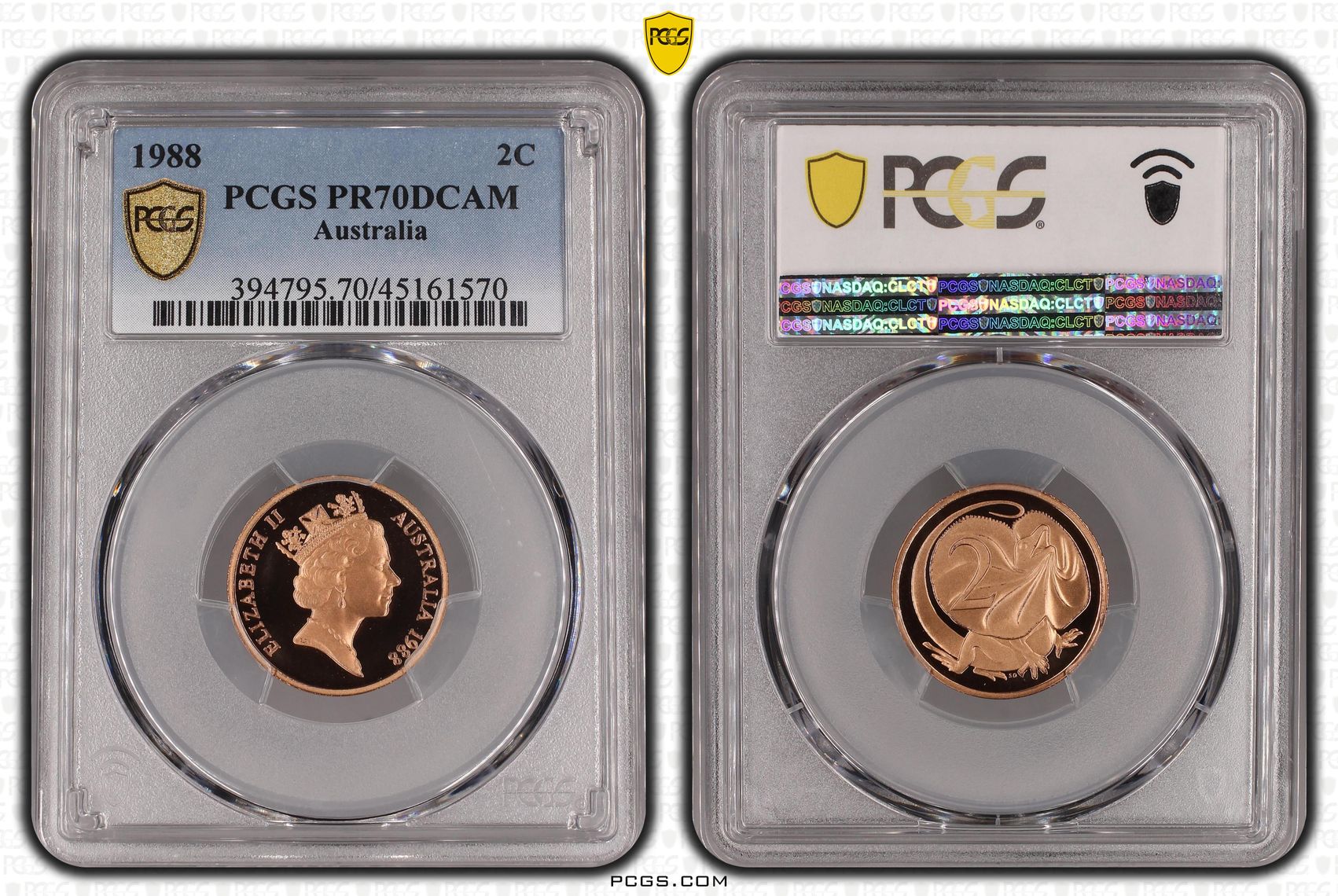 Elizabeth II, Two Cent, 1988, PCGS PR 70DCAM