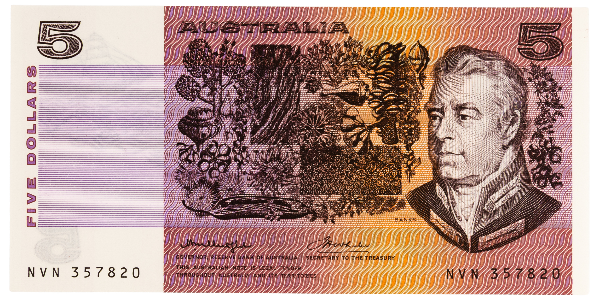 Knight/Wheeler, Five Dollars, 1976, UNC