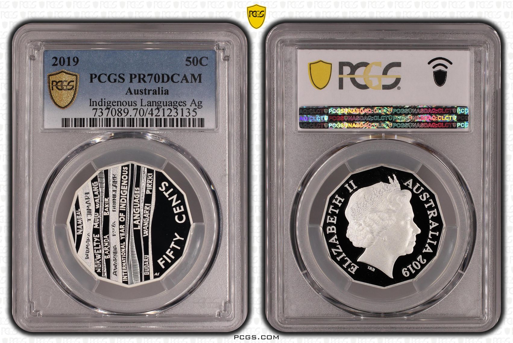 Indigenous Languages Ag, Fifty Cent, 2019, PCGS PR70DCAM