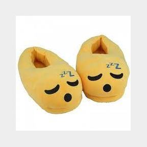 Adults Emoji Slippers - Sleepy - 1 Size Fits All up to UK8) - Wear your emotions on your feet!! | DR 51663/11107 B5 (S6)CB