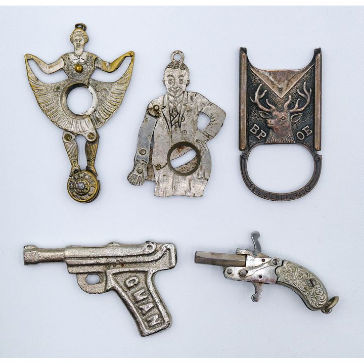 Box Antique Figural Cigar Cutters etc.
