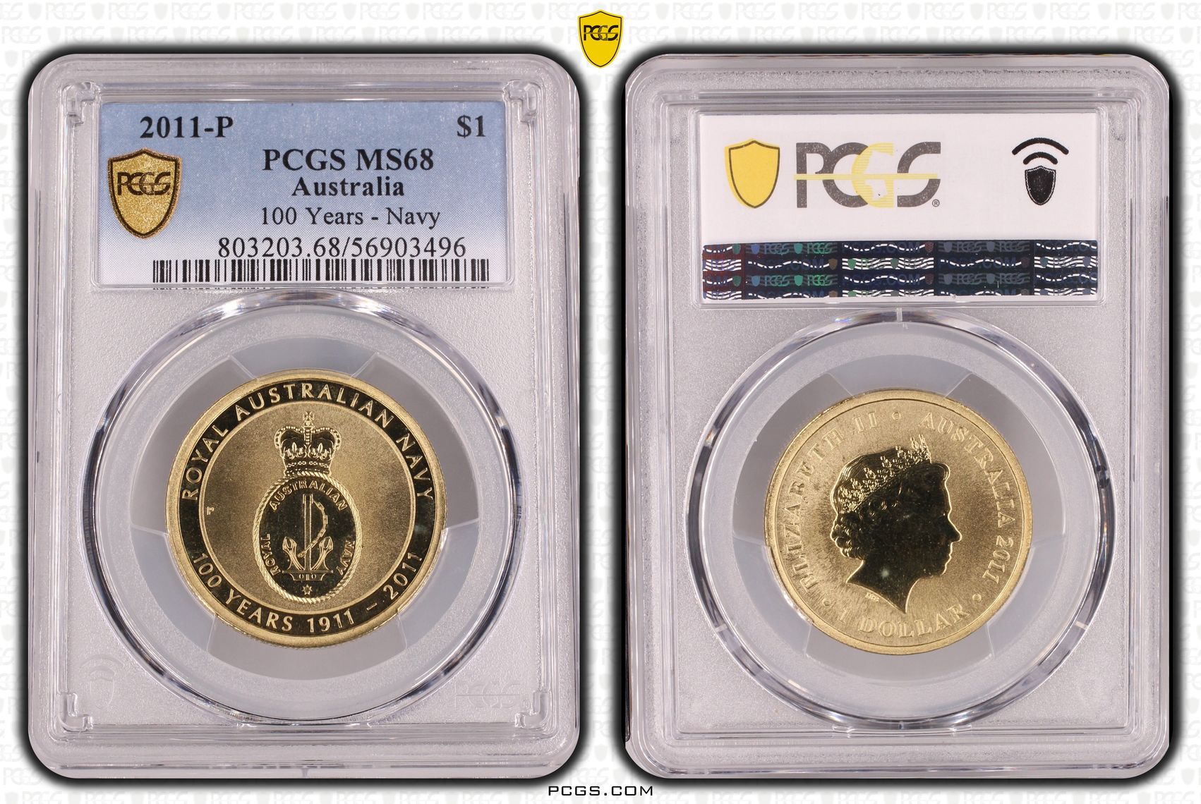 100 Years - Navy, One Dollar, 2011-P, PCGS MS68