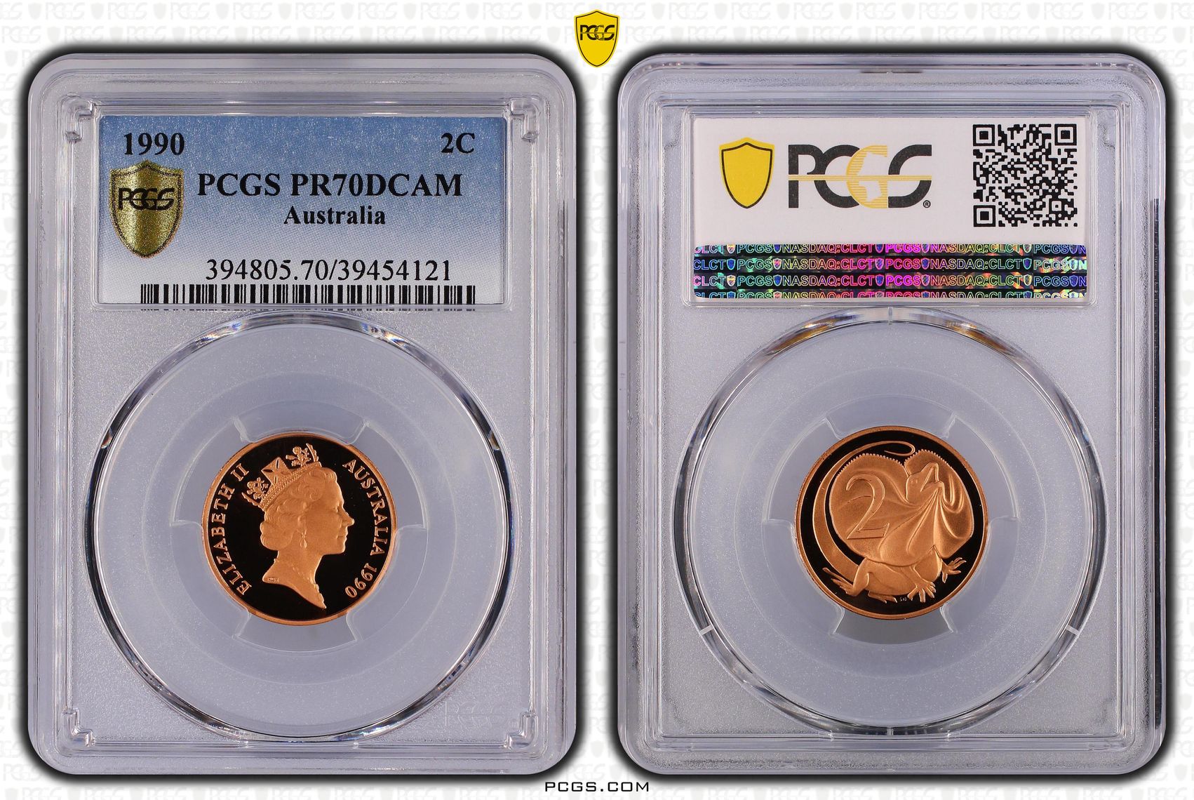 42 · 1990 Australia Two Cent, 2c PCGS - PR70DCAM POP 33/0 -121
